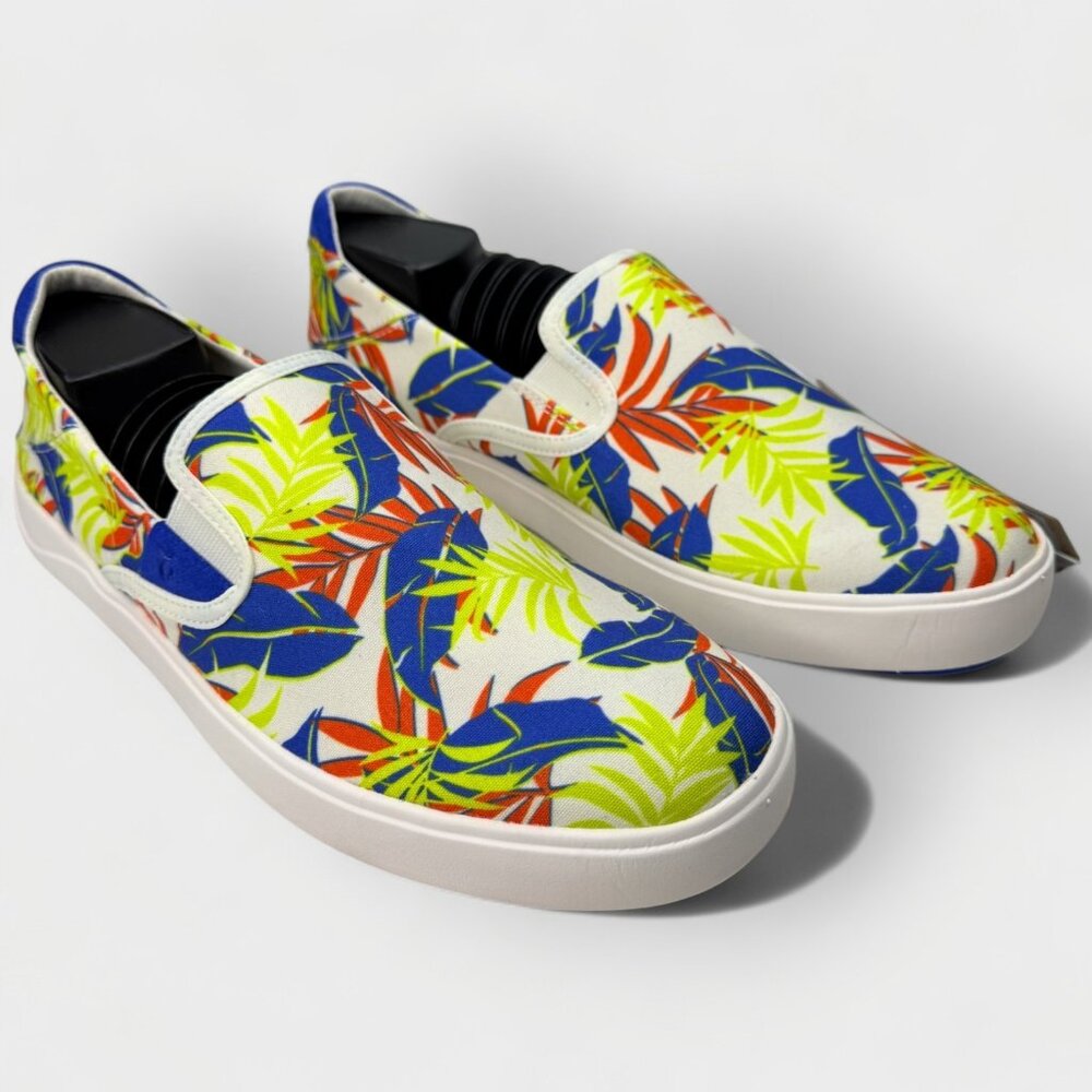 OluKai Lae‘ahi Pa‘i Men’s Slip-On Shoes Size 9.0 Off-White/Aloha10444-18HA - Picture 4 of 11